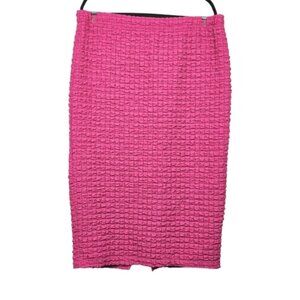 Urban Outfitters Womens Pink Kimmy Bubble Knit Pull-On Midi Skirt Size XXXL